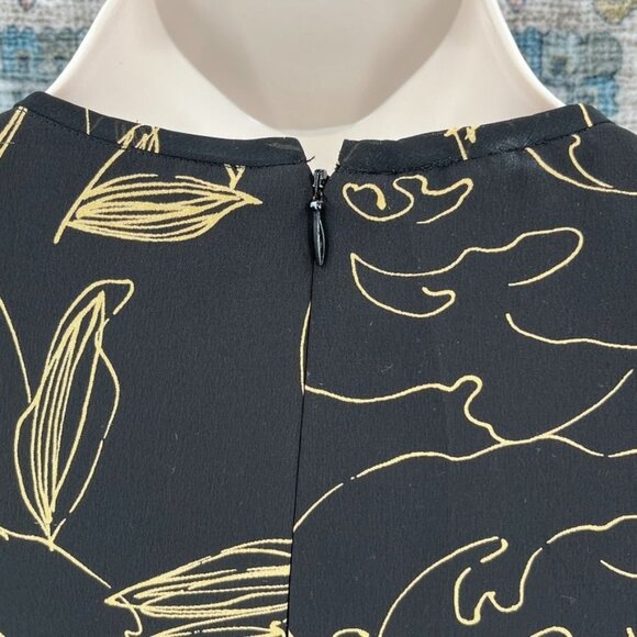 Evan-Picone Jacket Dress Size 8 Vintage Black Gold  Knee Length Classic - Picture 7 of 12